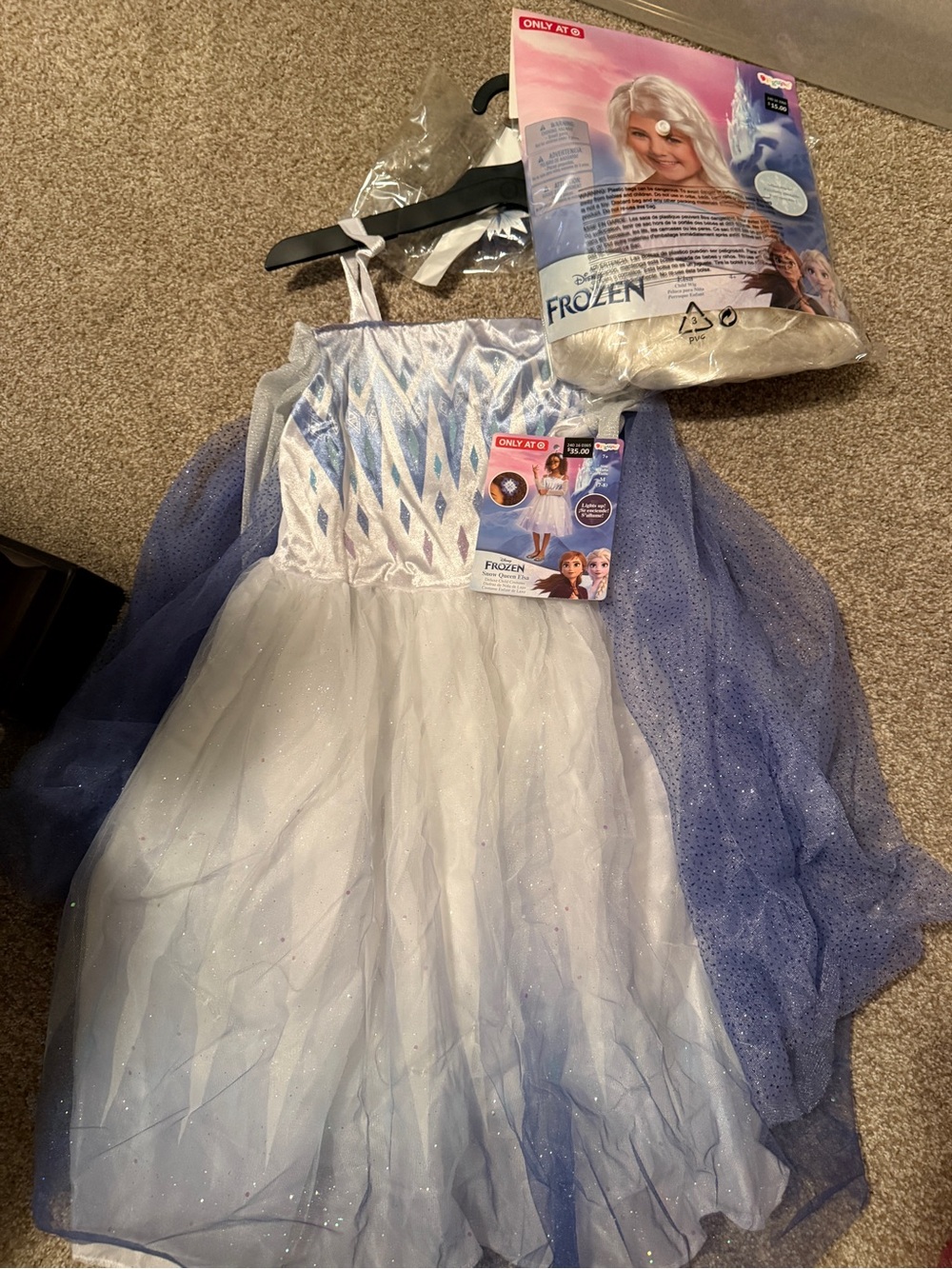 Disney Elsa-Inspired light up White and Blue Sparkle Dress Costume